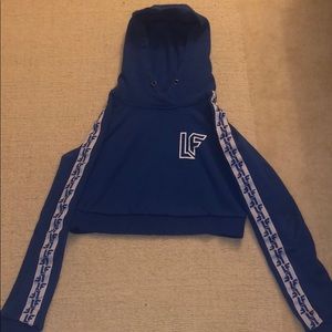 Blue LF cropped hoodie